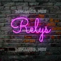 relys in Pink Neon style - 3D name wallpaper