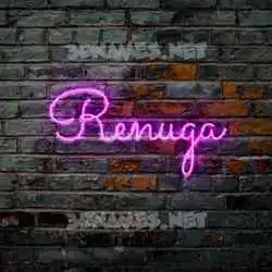 renuga in Pink Neon style - 3D name wallpaper