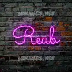 reub in Pink Neon style - 3D name wallpaper