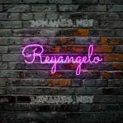 reyangelo in Pink Neon style - 3D name wallpaper