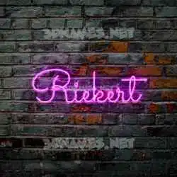 riekert in Pink Neon style - 3D name wallpaper
