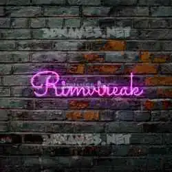 rimvireak in Pink Neon style - 3D name wallpaper