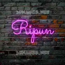 ripun in Pink Neon style - 3D name wallpaper