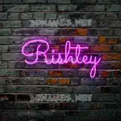 rishtey in Pink Neon style - 3D name wallpaper