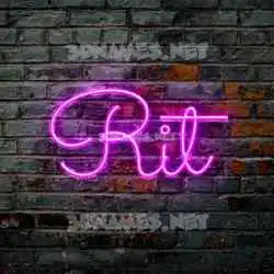 rit in Pink Neon style - 3D name wallpaper