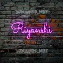 riyanshi in Pink Neon style - 3D name wallpaper