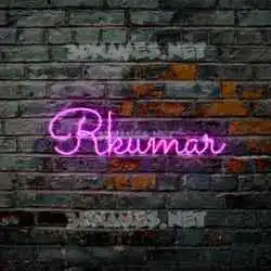 rkumar in Pink Neon style - 3D name wallpaper