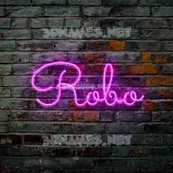 robo in Pink Neon style - 3D name wallpaper