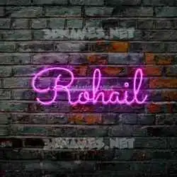 rohail in Pink Neon style - 3D name wallpaper