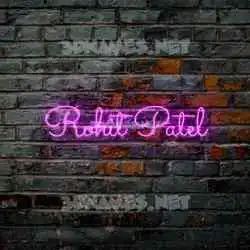 rohit patel in Pink Neon style - 3D name wallpaper