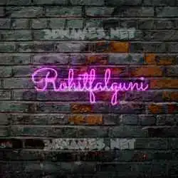 rohitfalguni in Pink Neon style - 3D name wallpaper