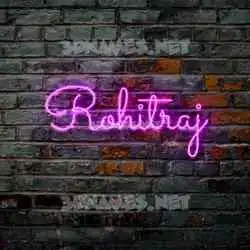 rohitraj in Pink Neon style - 3D name wallpaper