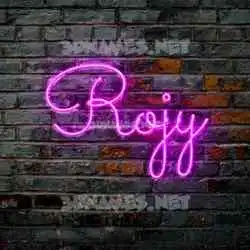 rojy in Pink Neon style - 3D name wallpaper