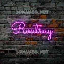 routray in Pink Neon style - 3D name wallpaper