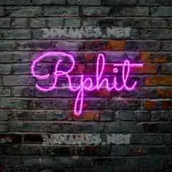 rphit in Pink Neon style - 3D name wallpaper