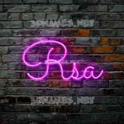 rsa in Pink Neon style - 3D name wallpaper