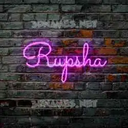 rupsha in Pink Neon style - 3D name wallpaper