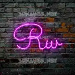 rw in Pink Neon style - 3D name wallpaper