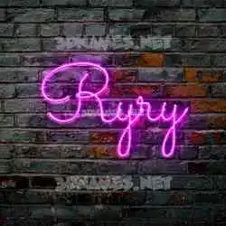 ryry in Pink Neon style - 3D name wallpaper