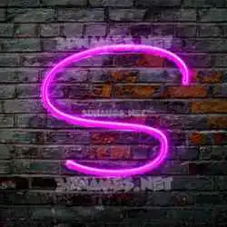 s in Pink Neon style - 3D name wallpaper