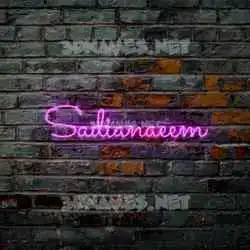 sadianaeem in Pink Neon style - 3D name wallpaper