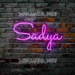 sadya in Pink Neon style - 3D name wallpaper
