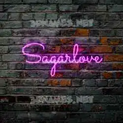 sagarlove in Pink Neon style - 3D name wallpaper
