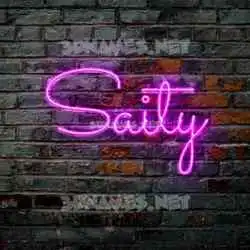 saity in Pink Neon style - 3D name wallpaper