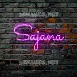 sajana in Pink Neon style - 3D name wallpaper