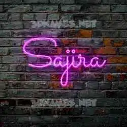 sajira in Pink Neon style - 3D name wallpaper