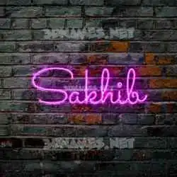 sakhib in Pink Neon style - 3D name wallpaper