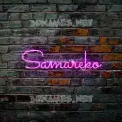 samareko in Pink Neon style - 3D name wallpaper