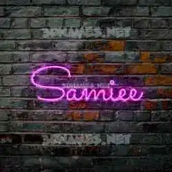 samiee in Pink Neon style - 3D name wallpaper