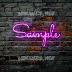 sample in Pink Neon style - 3D name wallpaper
