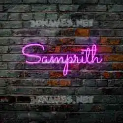 samprith in Pink Neon style - 3D name wallpaper