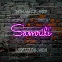 samriti in Pink Neon style - 3D name wallpaper