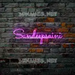 sandeepsaini in Pink Neon style - 3D name wallpaper