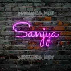 sanjya in Pink Neon style - 3D name wallpaper