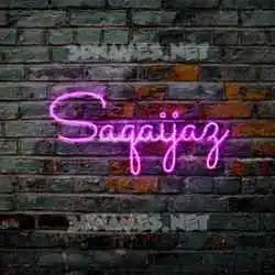 saqaijaz in Pink Neon style - 3D name wallpaper
