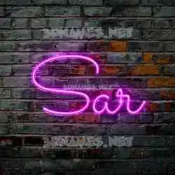 sar in Pink Neon style - 3D name wallpaper