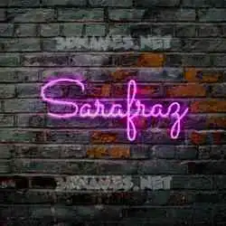 sarafraz in Pink Neon style - 3D name wallpaper