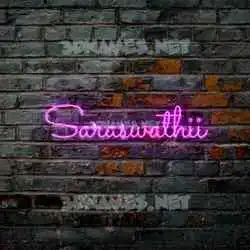 saraswathii in Pink Neon style - 3D name wallpaper