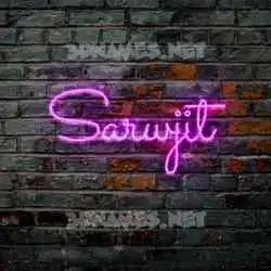 sarwjit in Pink Neon style - 3D name wallpaper