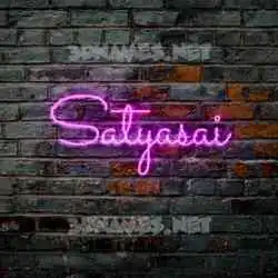 satyasai in Pink Neon style - 3D name wallpaper
