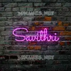 savithri in Pink Neon style - 3D name wallpaper
