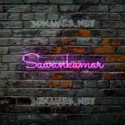sawankumar in Pink Neon style - 3D name wallpaper