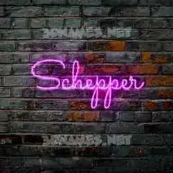 schepper in Pink Neon style - 3D name wallpaper