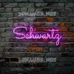 schwartz in Pink Neon style - 3D name wallpaper