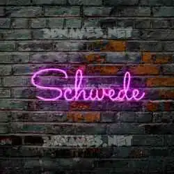 schwede in Pink Neon style - 3D name wallpaper