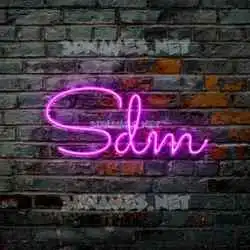 sdm in Pink Neon style - 3D name wallpaper